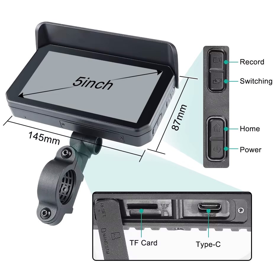 Vision Ride Pro - All-in-One Motorcycle Display