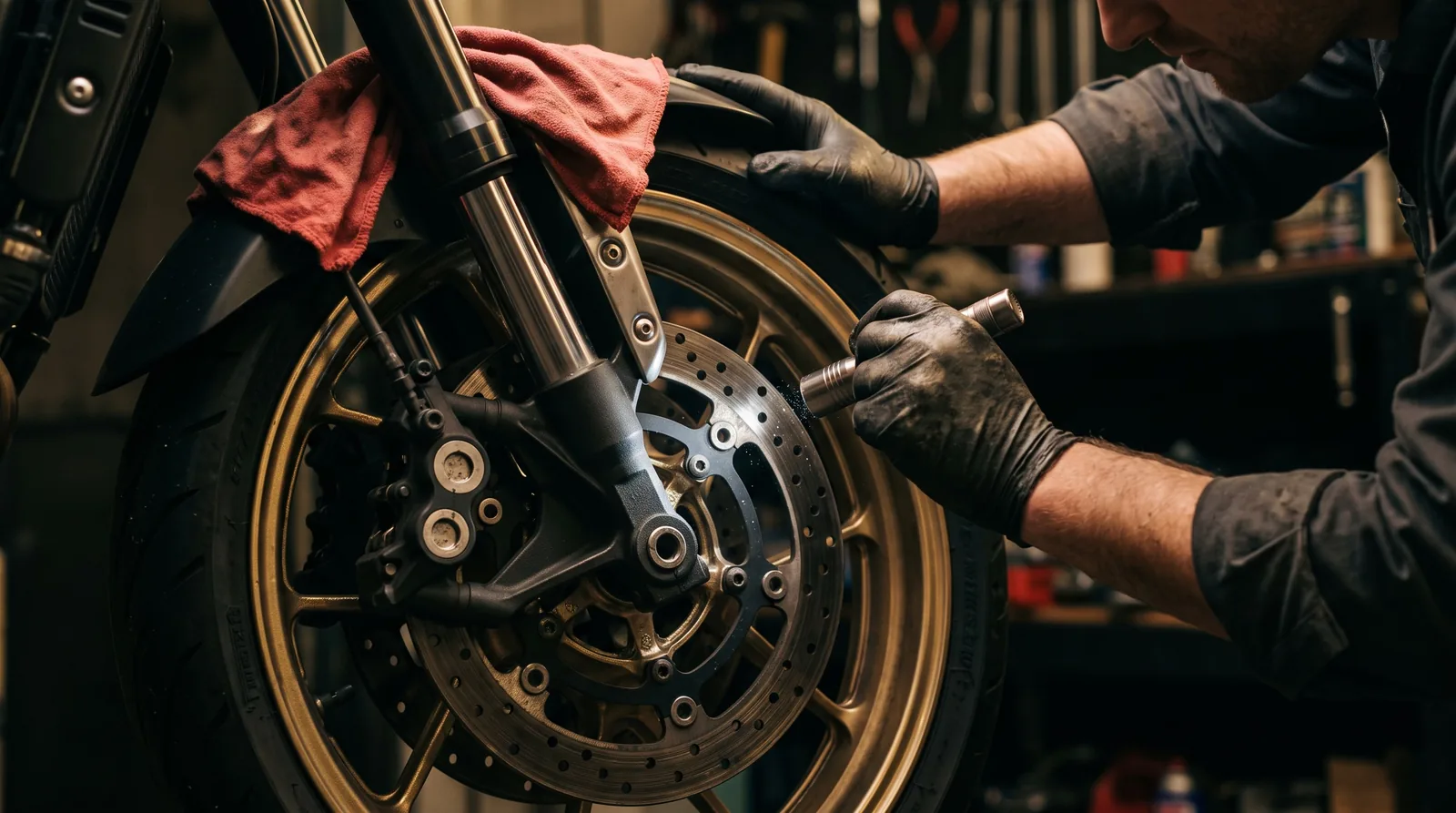 Motorcycle Brake Inspection at Home: Pads, Fluid, Rotors, and When to Replace